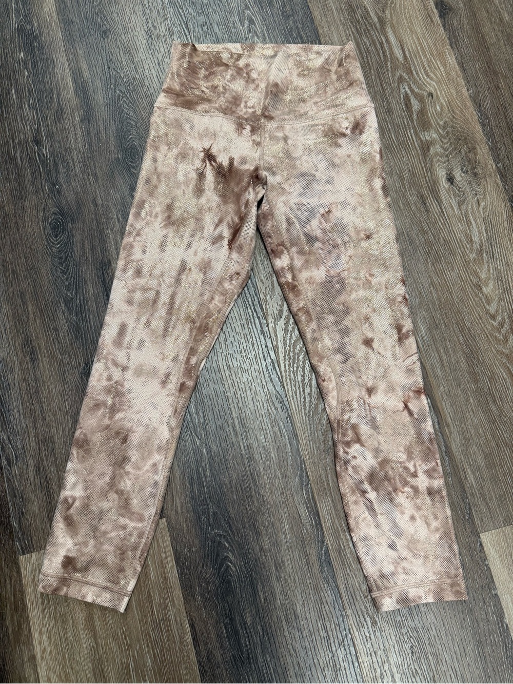 lululemon athletica Brown Tie-Dye Velvet Leggings